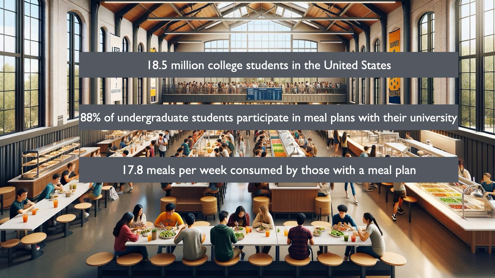 Research: campus dining as the place students already gather.