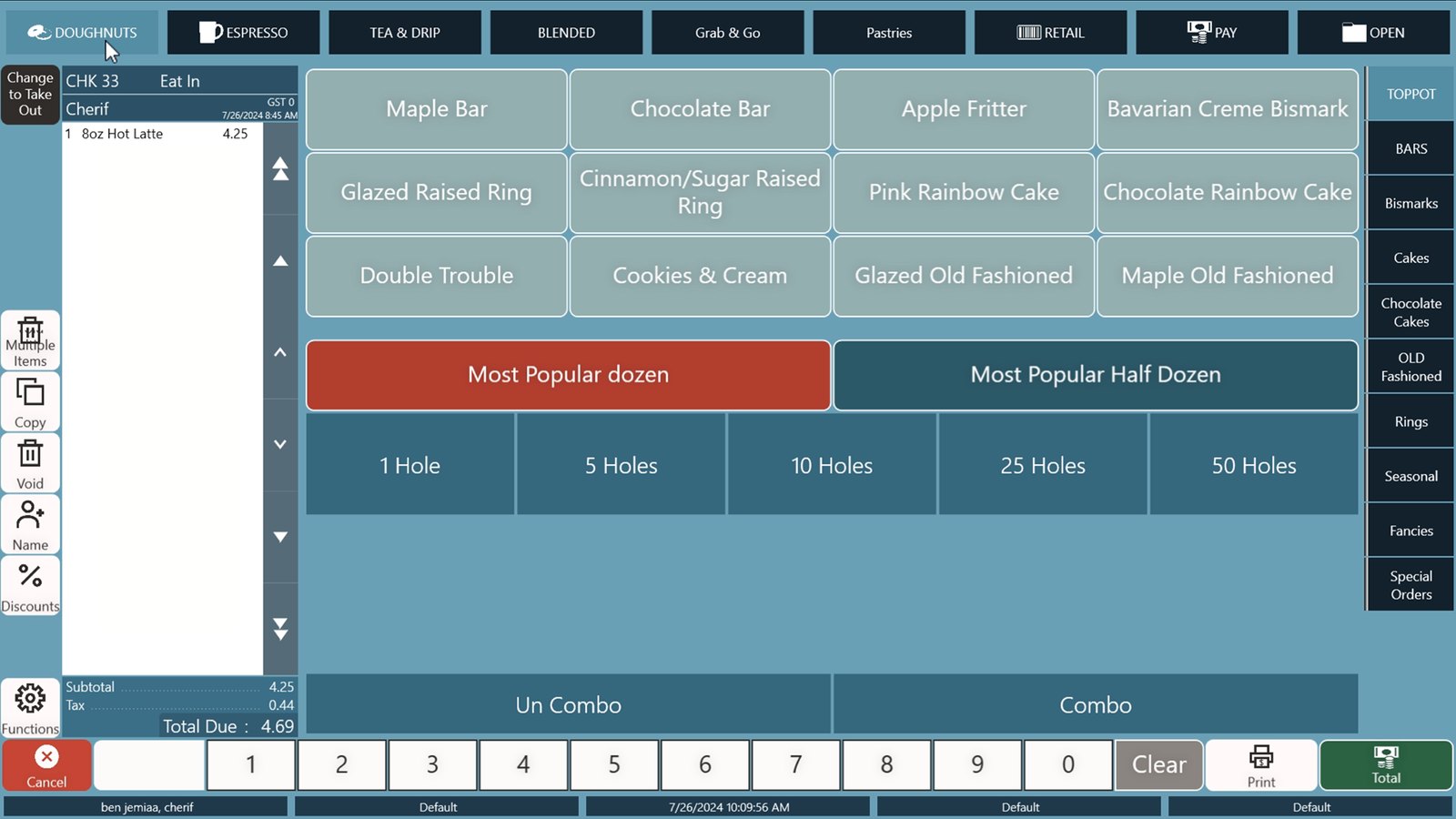 After: doughnuts grouped with the most popular first.