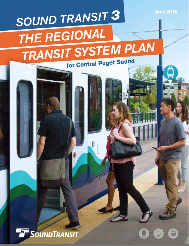 Cover of Sound Transit 3: The Regional Transit System Plan, June 2016